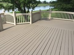 How and with what product do you stain a  deck?